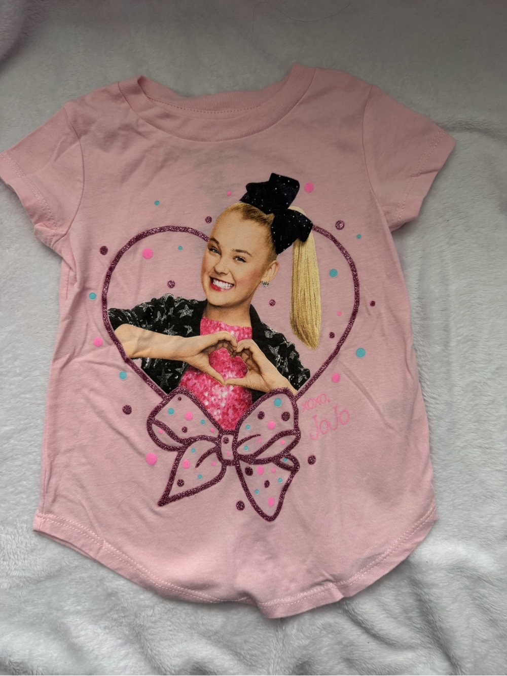 jumping beans Pink JoJo Siwa Graphic Tee with Glitter Accents
